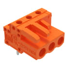WAGO ELETTRONICA - Connettore femmina THT.angolato.Passo pin 5,08 mm.arancione