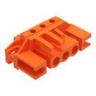 WAGO ELETTRONICA - Connettore femmina THT.angolato.Passo pin 5,08 mm.arancione