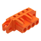 WAGO ELETTRONICA - Connettore femmina THT.angolato.Passo pin 5,08 mm.arancione