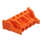 WAGO ELETTRONICA - Connettore femmina THT.angolato.Passo pin 5,08 mm.arancione