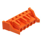 WAGO ELETTRONICA - Connettore femmina THT.angolato.Passo pin 5,08 mm.arancione