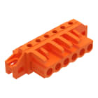 WAGO ELETTRONICA - Connettore femmina THT.angolato.Passo pin 5,08 mm.arancione