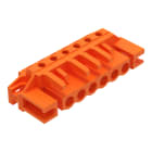 WAGO ELETTRONICA - Connettore femmina THT.angolato.Passo pin 5,08 mm.arancione