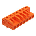 WAGO ELETTRONICA - Connettore femmina THT.angolato.Passo pin 5,08 mm.arancione