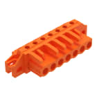WAGO ELETTRONICA - Connettore femmina THT.angolato.Passo pin 5,08 mm.arancione