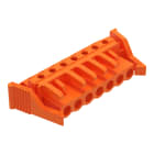 WAGO ELETTRONICA - Connettore femmina THT.angolato.Passo pin 5,08 mm.arancione