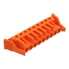 WAGO ELETTRONICA - Connettore femmina THT.angolato.Passo pin 5,08 mm.arancione