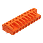 WAGO ELETTRONICA - Connettore femmina THT.angolato.Passo pin 5,08 mm.arancione