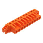 WAGO ELETTRONICA - Connettore femmina THT.angolato.Passo pin 5,08 mm.arancione