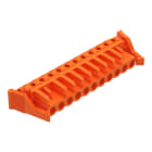 WAGO ELETTRONICA - Connettore femmina THT.angolato.Passo pin 5,08 mm.arancione