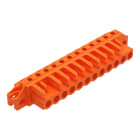 WAGO ELETTRONICA - Connettore femmina THT.angolato.Passo pin 5,08 mm.arancione
