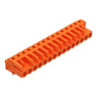 WAGO ELETTRONICA - Connettore femmina THT.angolato.Passo pin 5,08 mm.arancione
