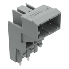WAGO ELETTRONICA - Connettore maschio THT per montaggio su due piani.Pin a saldare 1,0 x 1,0 mm.angolato.grigio 232-332