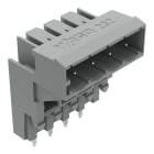 WAGO ELETTRONICA - Connettore maschio THT per montaggio su due piani.Pin a saldare 1,0 x 1,0 mm.angolato.grigio 232-334