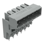 WAGO ELETTRONICA - Connettore maschio THT per montaggio su due piani.Pin a saldare 1,0 x 1,0 mm.angolato.grigio 232-335
