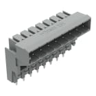 WAGO ELETTRONICA - Connettore maschio THT per montaggio su due piani.Pin a saldare 1,0 x 1,0 mm.angolato.grigio