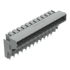 WAGO ELETTRONICA - Connettore maschio THT per montaggio su due piani.Pin a saldare 1,0 x 1,0 mm.angolato.grigio