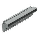 WAGO ELETTRONICA - Connettore maschio THT per montaggio su due piani.Pin a saldare 1,0 x 1,0 mm.angolato.grigio 232-346