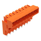 WAGO ELETTRONICA - Connettore maschio THT per montaggio su due piani.Pin a saldare 1,0 x 1,0 mm.angolato.arancione