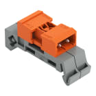WAGO ELETTRONICA - Connettore maschio doppio pin.Montaggio su guida DIN 35.2 poli.arancione