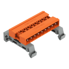 WAGO ELETTRONICA - Connettore maschio doppio pin.Montaggio su guida DIN 35.9 poli.arancione