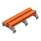 WAGO ELETTRONICA - Connettore maschio doppio pin.Montaggio su guida DIN 35.16 poli.arancione