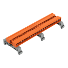 WAGO ELETTRONICA - Connettore maschio doppio pin.Montaggio su guida DIN 35.22 poli.arancione