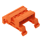 WAGO ELETTRONICA - Connettore maschio doppio pin.Montaggio su guida DIN 35.4 poli.arancione