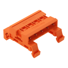 WAGO ELETTRONICA - Connettore maschio doppio pin.Montaggio su guida DIN 35.5 poli.arancione