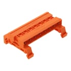 WAGO ELETTRONICA - Connettore maschio doppio pin.Montaggio su guida DIN 35.8 poli.arancione