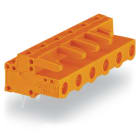 WAGO ELETTRONICA - Connettore femmina THT.angolato.Passo pin 7,62 mm.arancione