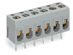 WAGO ELETTRONICA - Morsetto per circuito stampato.2,5 mm².Passo pin 5 mm.grigio