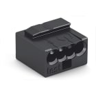 WAGO ELETTRONICA - Connettori per scatole di derivazione MICRO PUSH WIRE®.per conduttori rigidi.4 conduttori.grigio scuro