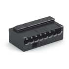 WAGO ELETTRONICA - Connettori per scatole di derivazione MICRO PUSH WIRE®.per conduttori rigidi.8 conduttori.grigio scuro 243-208