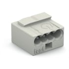 WAGO ELETTRONICA - Connettori per scatole di derivazione MICRO PUSH WIRE®.per conduttori rigidi.4 conduttori.grigio chiaro