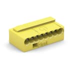 WAGO ELETTRONICA - Connettori per scatole di derivazione MICRO PUSH WIRE®.per conduttori rigidi.8 conduttori.giallo