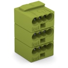 WAGO ELETTRONICA - Spina femmina per 4 conduttore.PUSH WIRE®.Ø 0,8 mm.verde chiaro