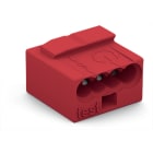 WAGO ELETTRONICA - Connettori per scatole di derivazione MICRO PUSH WIRE®.per conduttori rigidi.4 conduttori.rosso