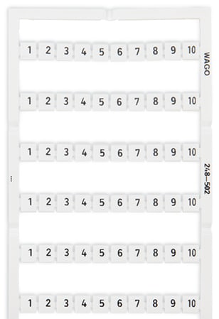 WAGO ELETTRONICA - Scheda di marcatura Mini-WSB.come scheda.MARCATO.bianco