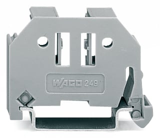 WAGO ELETTRONICA - Blocchetto terminale senza vite.larghezza 10 mm.per guida DIN 35 x 15 e 35 x 7,5.grigio 249-117