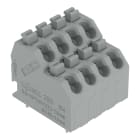 WAGO ELETTRONICA - Morsetto per circuito stampato a due piani.pulsante.1,5 mm².grigio agata