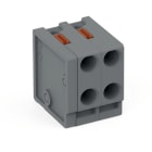 WAGO ELETTRONICA - Connettore femmina per 2 conduttori.pulsante.PUSH WIRE®.grigio