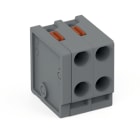 WAGO ELETTRONICA - Connettore femmina per 2 conduttori.pulsante.PUSH WIRE®.grigio