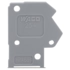 WAGO ELETTRONICA - Piastra terminale.spessore 1 mm.tipo fissaggio a scatto.grigio 254-100