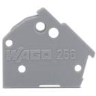 WAGO ELETTRONICA - Piastra terminale.tipo fissaggio a scatto.spessore 1 mm.grigio 256-100