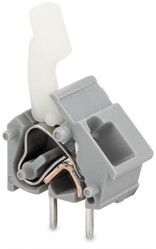 WAGO ELETTRONICA - Morsetto per circuito stampato sovrapponibile.leve azionate a mano.2,5 mm².grigio 256-501/333-000