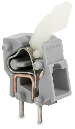 WAGO ELETTRONICA - Morsetto per circuito stampato sovrapponibile.leve azionate a mano.2,5 mm².grigio 257-401/333-000