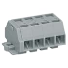 WAGO ELETTRONICA - Morsettiera per 4 conduttori.senza pulsanti.con flange di fissaggio.grigio