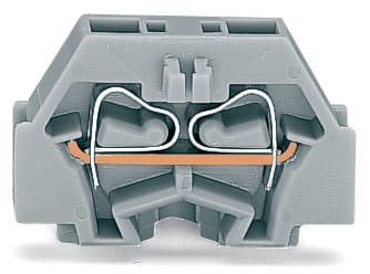 WAGO ELETTRONICA - Morsetto per 2 conduttori.senza pulsanti.con flangia di fissaggio.grigio