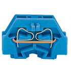 WAGO ELETTRONICA - Morsetto per 2 conduttori.senza pulsanti.con flangia di fissaggio.blu